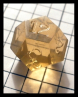 Dice : Dice - 12D - Champagne Clear Percision Unpainted